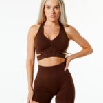 Clothing IE Alphalete Women Stratus Bra Rich Brown 2L4400133