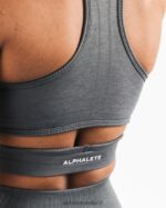 Clothing IE Alphalete Women Stratus Bra Smoke Grey 2L4400112 - Image 4