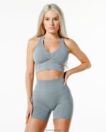 Clothing IE Alphalete Women Stratus Bra Utility Grey 2L4400121