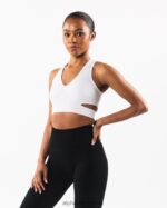 Clothing IE Alphalete Women Stratus Bra White 2L440076 - Image 3