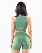 Clothing IE Alphalete Women Stratus Crop Tank Jade Green 2L4400165 - Image 4