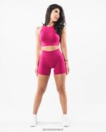 Clothing IE Alphalete Women Stratus Crop Tank Magenta Pink 2L4400166 - Image 2