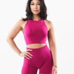 Clothing IE Alphalete Women Stratus Crop Tank Magenta Pink 2L4400166