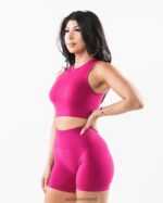 Clothing IE Alphalete Women Stratus Crop Tank Magenta Pink 2L4400166 - Image 3