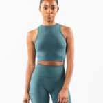 Clothing IE Alphalete Women Stratus Crop Tank Ocean Blue 2L4400174