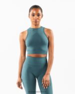 Clothing IE Alphalete Women Stratus Crop Tank Ocean Blue 2L4400174