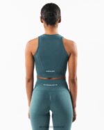 Clothing IE Alphalete Women Stratus Crop Tank Ocean Blue 2L4400174 - Image 4