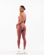 Clothing IE Alphalete Women Stratus Crop Tank Rose Red 2L4400171 - Image 2