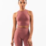 Clothing IE Alphalete Women Stratus Crop Tank Rose Red 2L4400171