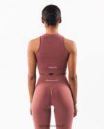 Clothing IE Alphalete Women Stratus Crop Tank Rose Red 2L4400171 - Image 4