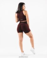 Clothing IE Alphalete Women Stratus Crop Tank Sangria Red 2L4400169 - Image 2