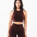 Clothing IE Alphalete Women Stratus Crop Tank Sangria Red 2L4400169