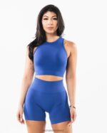 Clothing IE Alphalete Women Stratus Crop Tank Sapphire Blue 2L4400168