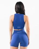 Clothing IE Alphalete Women Stratus Crop Tank Sapphire Blue 2L4400168 - Image 4
