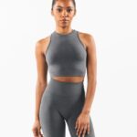 Clothing IE Alphalete Women Stratus Crop Tank Smoke Grey 2L4400175
