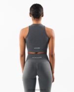 Clothing IE Alphalete Women Stratus Crop Tank Smoke Grey 2L4400175 - Image 4