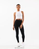 Clothing IE Alphalete Women Stratus Crop Tank White 2L4400170 - Image 2
