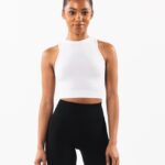 Clothing IE Alphalete Women Stratus Crop Tank White 2L4400170