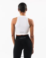 Clothing IE Alphalete Women Stratus Crop Tank White 2L4400170 - Image 4