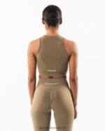 Clothing IE Alphalete Women Stratus Crop Tank Willow Green 2L4400173 - Image 4