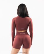 Clothing IE Alphalete Women Stratus LS Crop Autumn Red 2L4400254 - Image 4