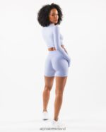 Clothing IE Alphalete Women Stratus LS Crop Mystic Blue 2L4400250 - Image 2
