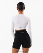 Clothing IE Alphalete Women Stratus LS Crop White 2L4400253 - Image 4