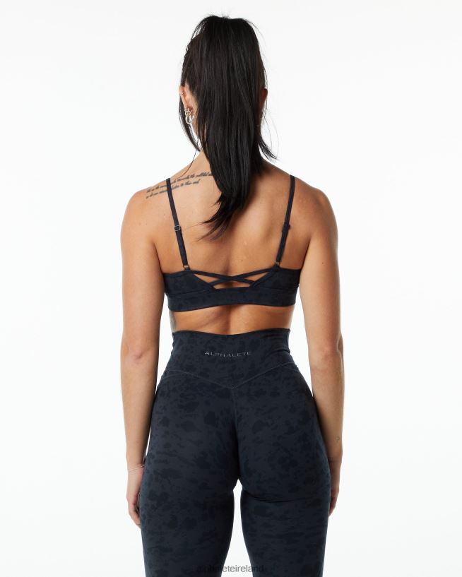 Clothing IE Alphalete Women Surface Limitless Bra Pebble Print Black 2L4400152 - Image 2