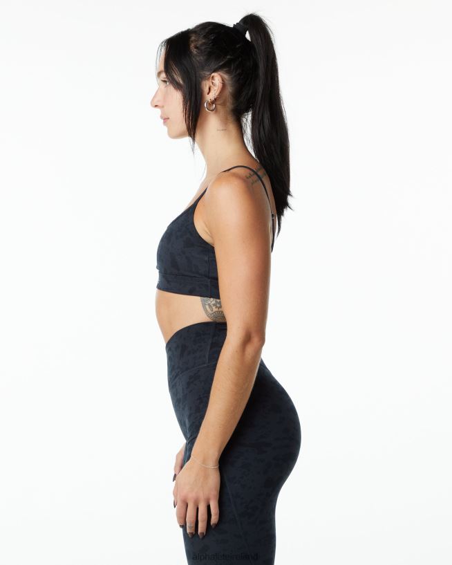 Clothing IE Alphalete Women Surface Limitless Bra Pebble Print Black 2L4400152 - Image 3