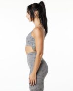 Clothing IE Alphalete Women Surface Limitless Bra Pebble Print Stone Grey 2L4400148 - Image 3