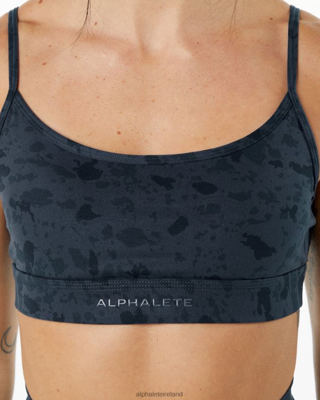 Clothing IE Alphalete Women Surface Limitless Bra Pebble Print Whale Blue 2L4400151 - Image 4