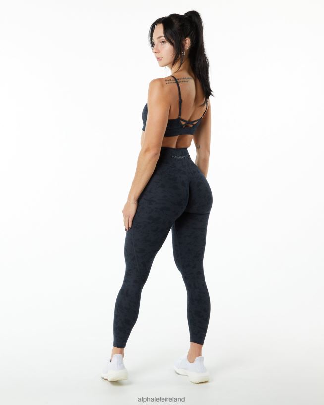 Clothing IE Alphalete Women Surface Power Legging Pebble Print Black 2L4400445 - Image 2