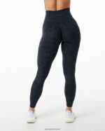 Clothing IE Alphalete Women Surface Power Legging Pebble Print Black 2L4400445 - Image 3