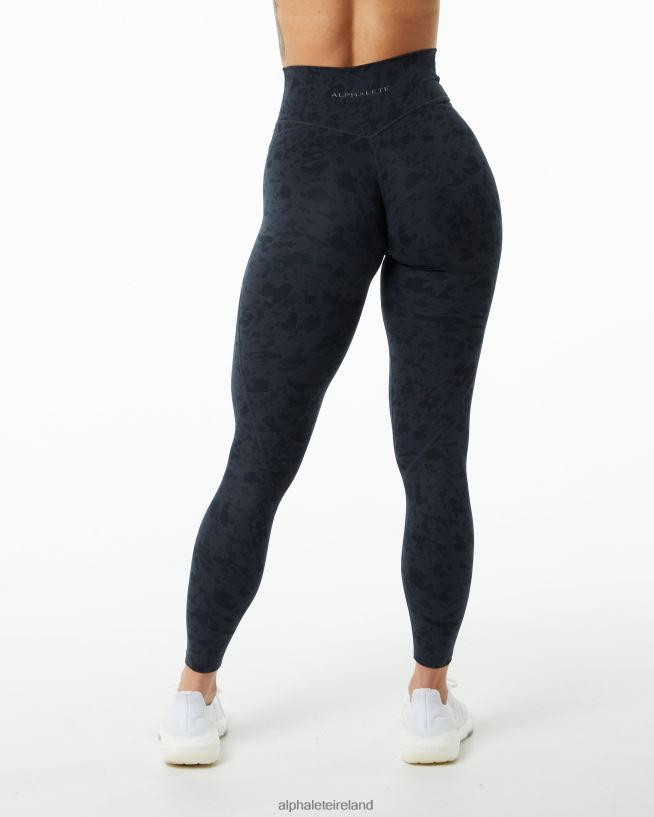 Clothing IE Alphalete Women Surface Power Legging Pebble Print Black 2L4400445 - Image 3