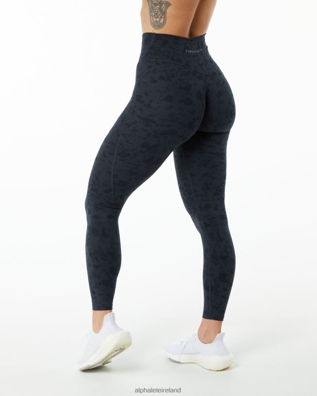 Clothing IE Alphalete Women Surface Power Legging Pebble Print Black 2L4400445 - Image 4