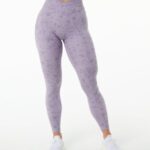 Clothing IE Alphalete Women Surface Power Legging Pebble Print Misty Lilac Purple 2L4400444