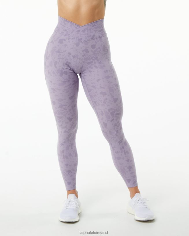 Clothing IE Alphalete Women Surface Power Legging Pebble Print Misty Lilac Purple 2L4400444 - Image 1