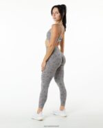 Clothing IE Alphalete Women Surface Power Legging Pebble Print Stone Grey 2L4400443 - Image 2