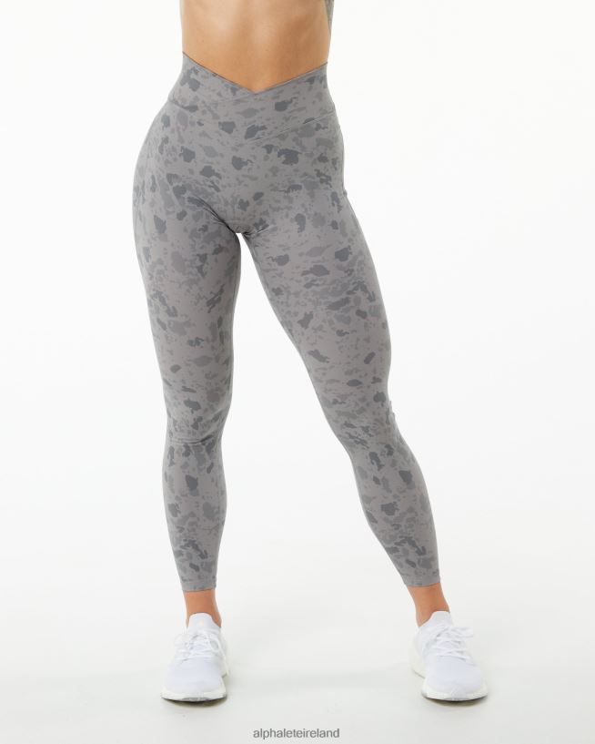 Clothing IE Alphalete Women Surface Power Legging Pebble Print Stone Grey 2L4400443 - Image 1