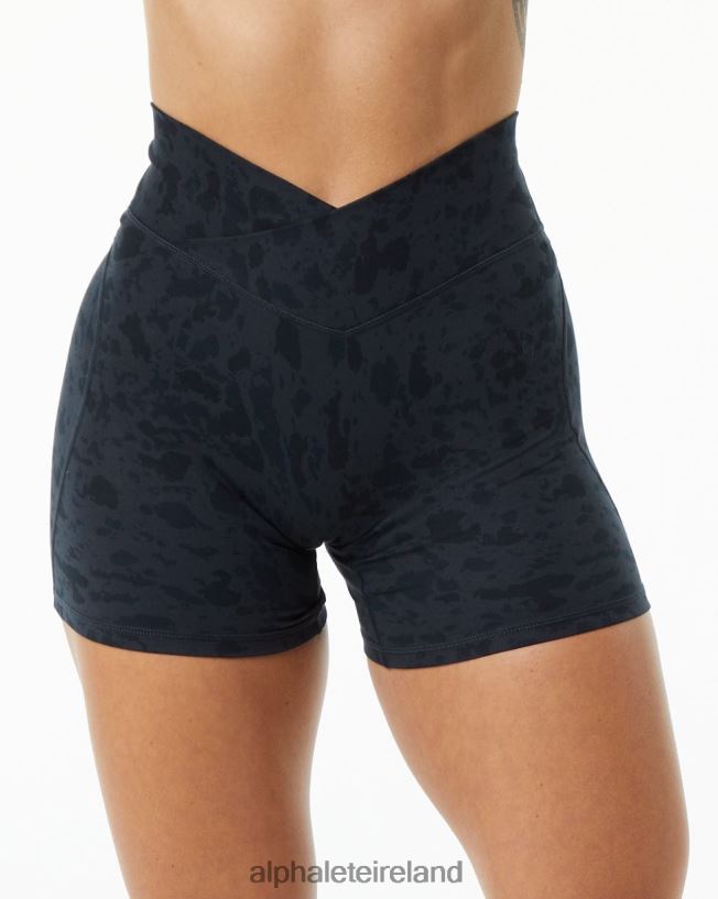 Clothing IE Alphalete Women Surface Power Short 5" Pebble Print Black 2L4400368 - Image 1