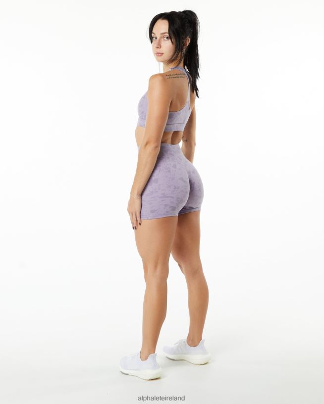 Clothing IE Alphalete Women Surface Power Short 5" Pebble Print Misty Lilac Purple 2L4400366 - Image 2