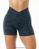 Clothing IE Alphalete Women Surface Power Short 5" Pebble Print Whale Blue 2L4400367
