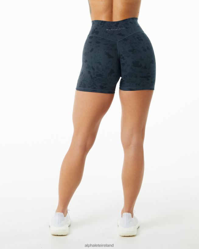 Clothing IE Alphalete Women Surface Power Short 5" Pebble Print Whale Blue 2L4400367 - Image 3