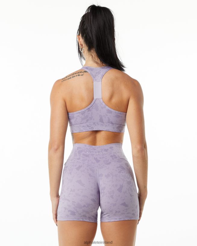 Clothing IE Alphalete Women Surface Wrap Bra Pebble Print Misty Lilac Purple 2L4400156 - Image 2
