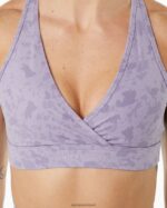 Clothing IE Alphalete Women Surface Wrap Bra Pebble Print Misty Lilac Purple 2L4400156 - Image 4