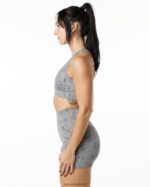 Clothing IE Alphalete Women Surface Wrap Bra Pebble Print Stone Grey 2L4400154 - Image 3