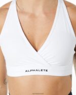 Clothing IE Alphalete Women Surface Wrap Bra White 2L4400153 - Image 4