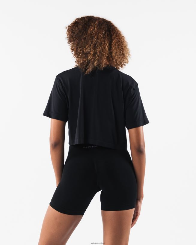 Clothing IE Alphalete Women Wolf Head Airtech SS Crop Black 2L4400211 - Image 4