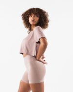 Clothing IE Alphalete Women Wolf Head Airtech SS Crop Porcelain Brown 2L4400206 - Image 3