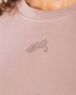 Clothing IE Alphalete Women Wolf Head Airtech SS Crop Porcelain Brown 2L4400206 - Image 5